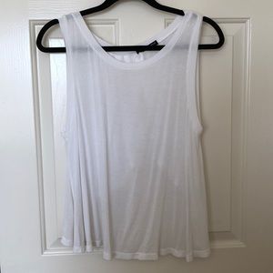 Brandy Melville white open back tank top